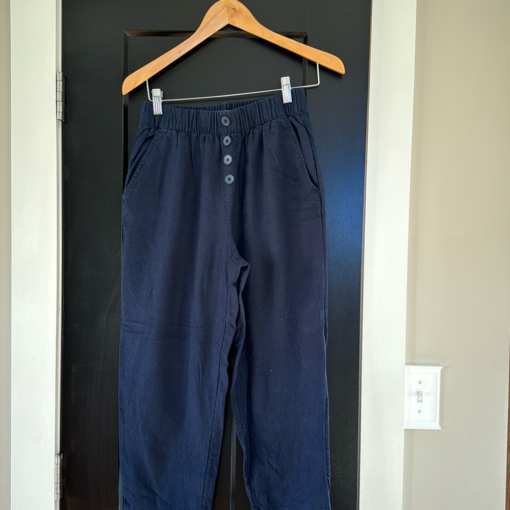 Loft high rise navy pants